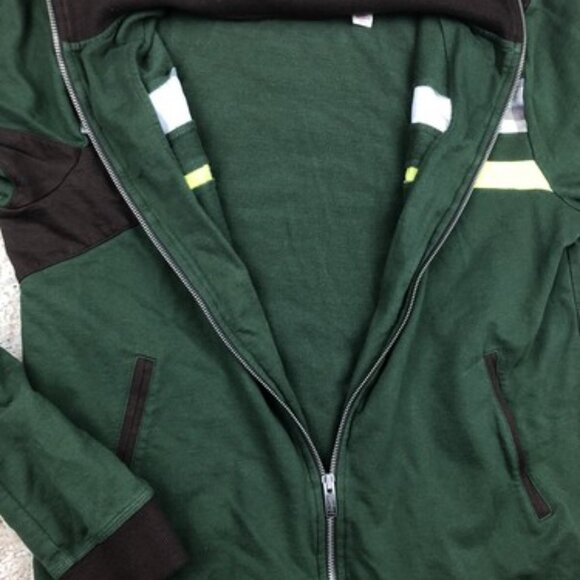 Penguin by Munsingwear Boys' Zip Front Jacket Green Yellow XL W/ Penguin Logo - Picture 9 of 11